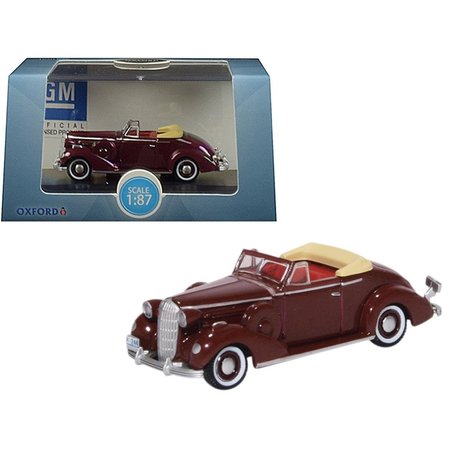 STAGES FOR ALL AGES 1936 Buick Special Convertible Coupe Cardinal Maroon 1-87 HO Scale Diecast Model Car ST1340449